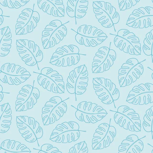 Monstera Muster Türkis