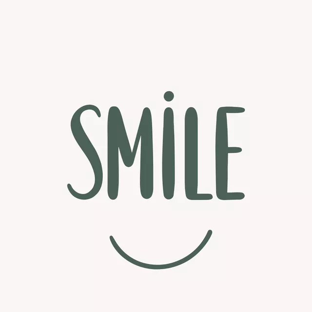 Kissen Smile beige grün