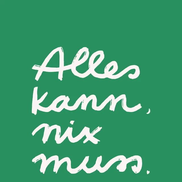 Alles Kann Wendekissen Grün
