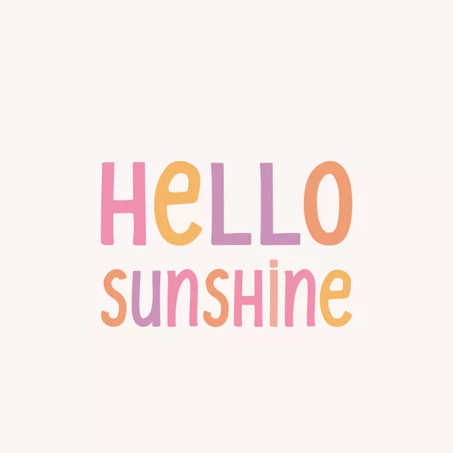 Hello Sunshine Lettering Multi