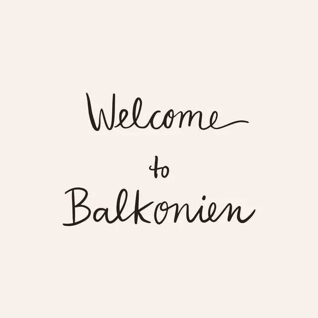 Kissen Welcome To Balkonien typo