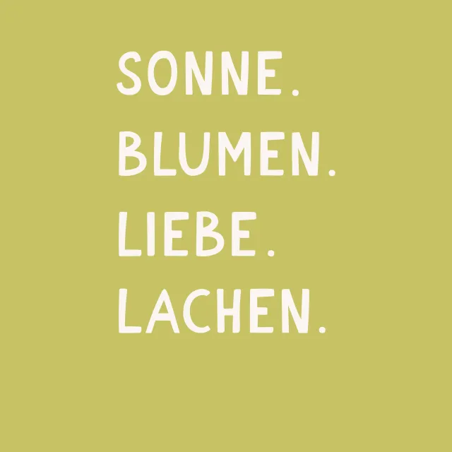 Kissen Sonne Blumen Liebe Hellgrün