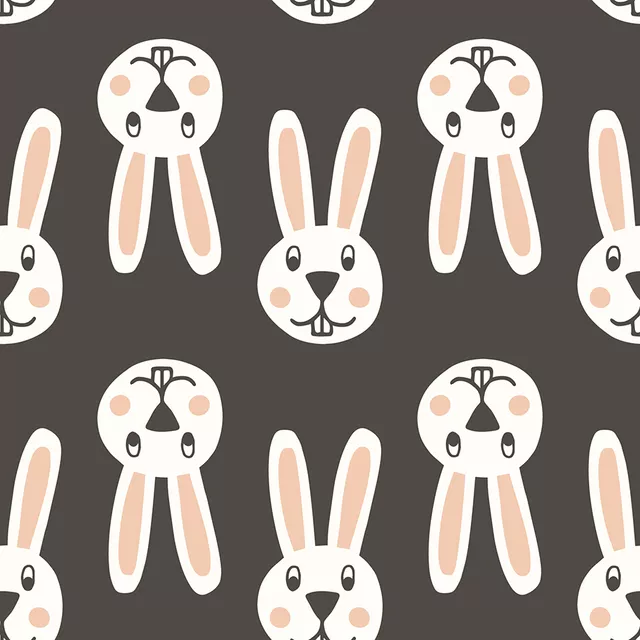 Dekovorhang Funny Bunny Charcoal