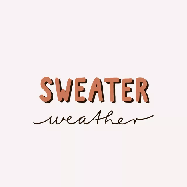 Sweater Weather Herbst Typo