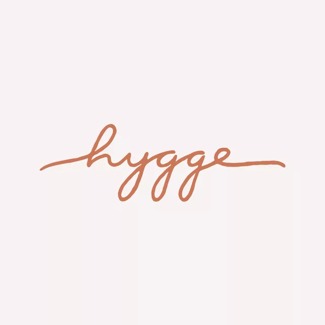 Hygge Typo Lettering rostbraun