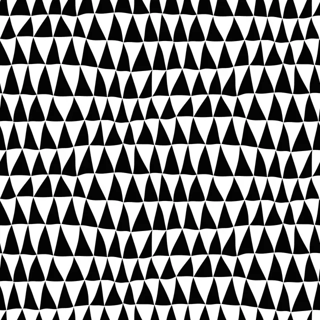 Tischdecke Odd Triangles schwarzweiß