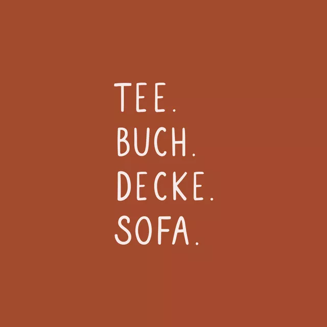 Kissen Tee Buch Decke Sofa Boho Braun