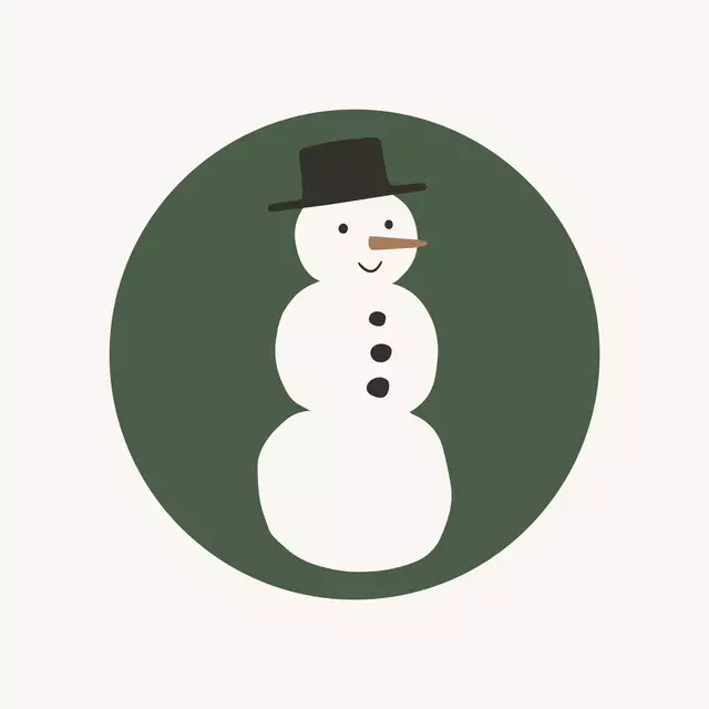 Kissen Snowman dark green