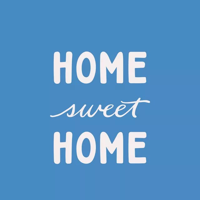 Home Sweet Home Blau
