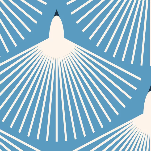 Graphic Bird blau