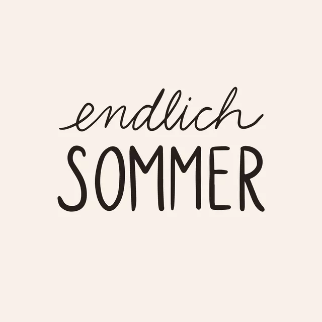 Kissen Endlich Sommer typo beige