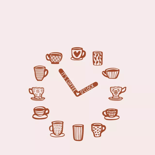Kissen It's Coffee O'Clock