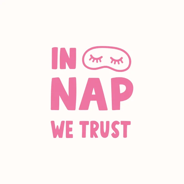 In Nap We Trust Pink Beige