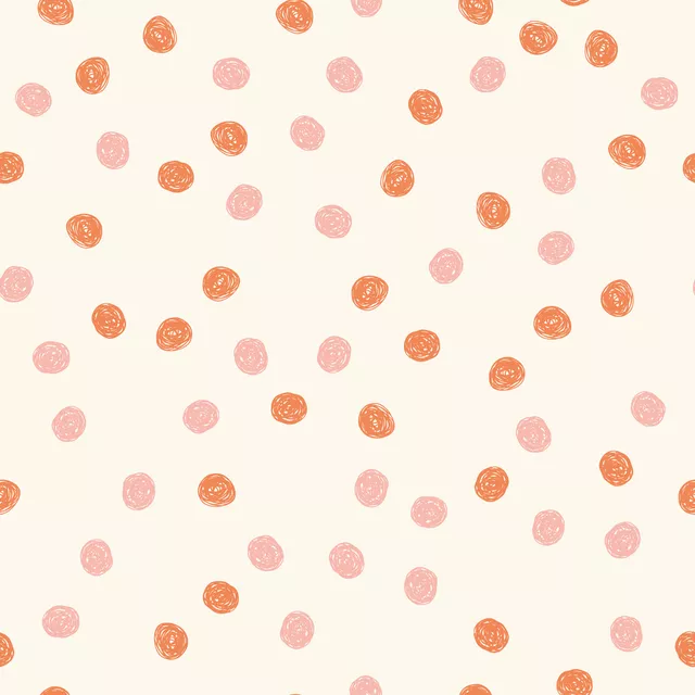 Punkte beige rot rosa