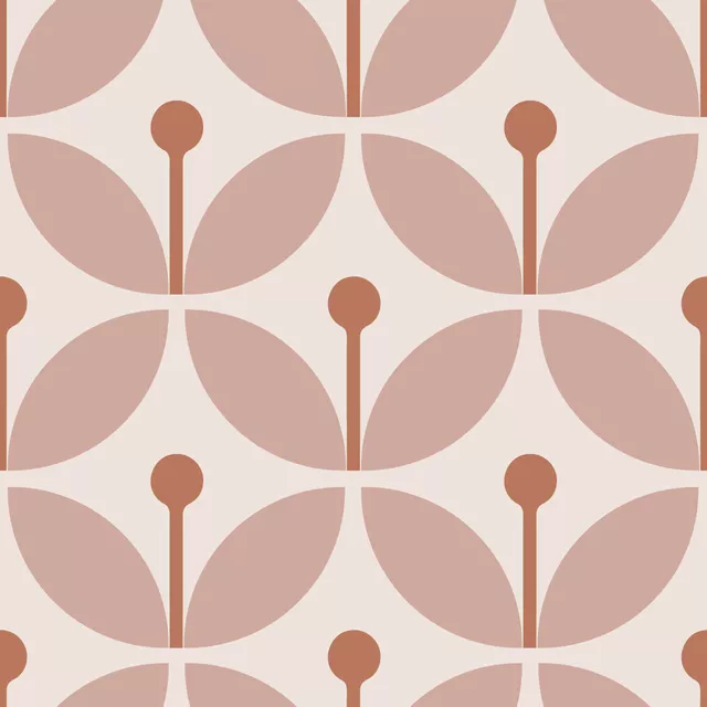 Kissen Modern Retro Floral Boho Rosa
