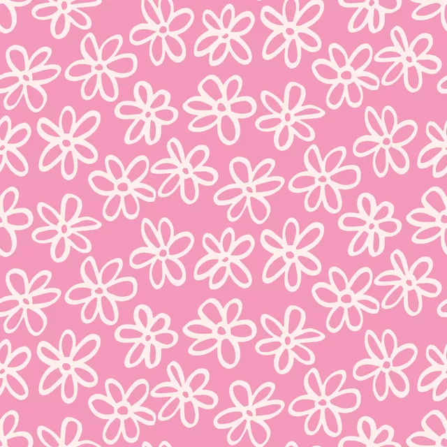 Kissen Blumen Muster Beige Pink