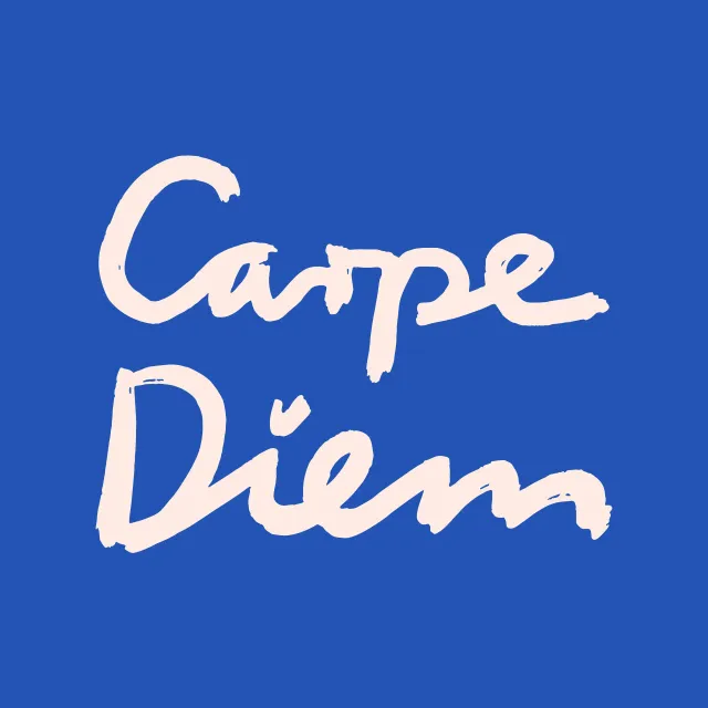 Kissen Carpe Diem Blau Wendekissen