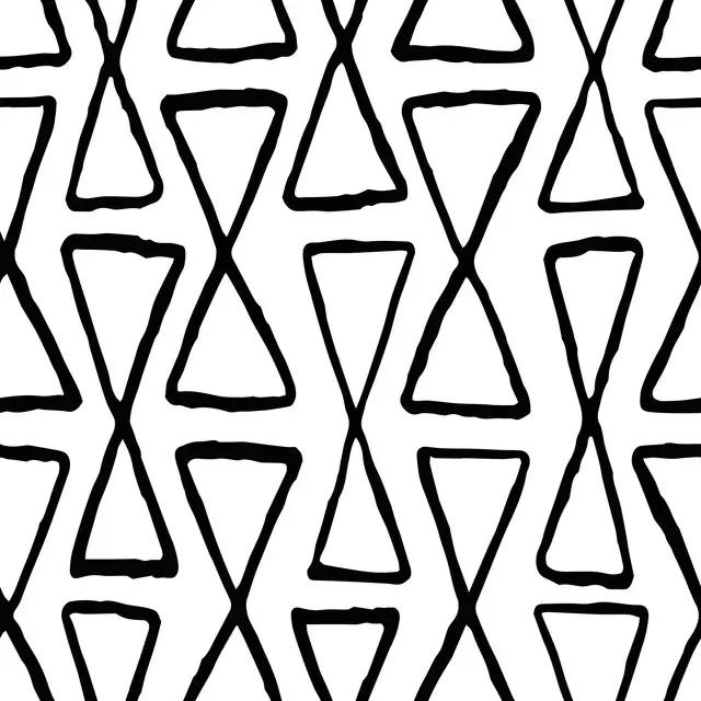 Tischläufer Hourglass black and white