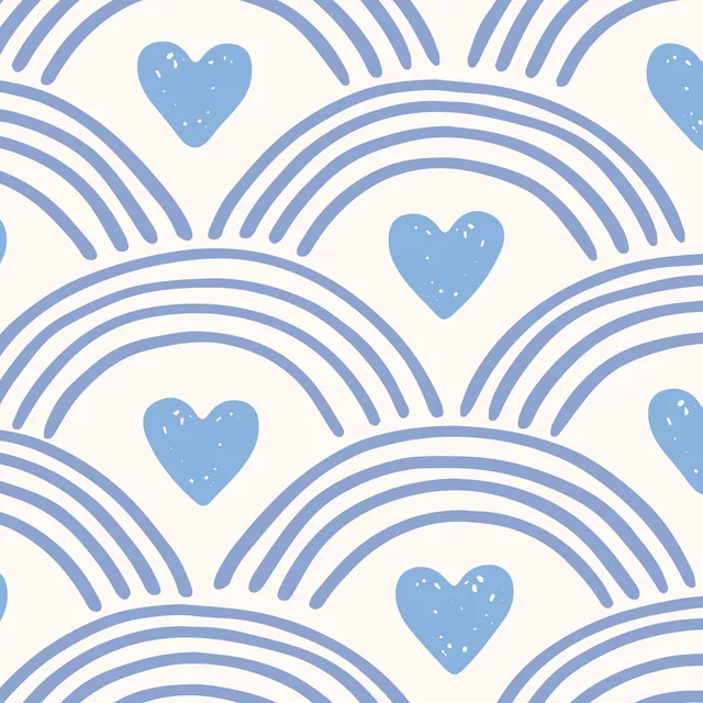 Scallop beige blau
