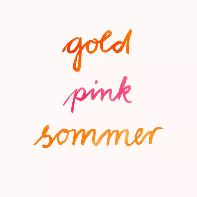 Servietten Pink goldener Sommer
