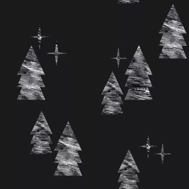 Tischdecke Sternenwald-black