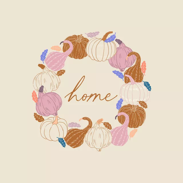 Geschirrtücher Herbstzeit Kranz Home
