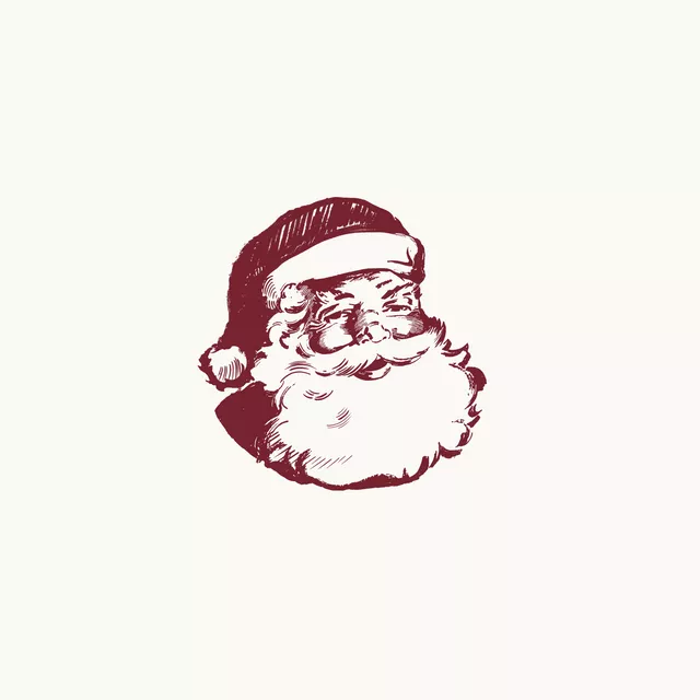 Kissen Weihnachtsmann Dunkelrot