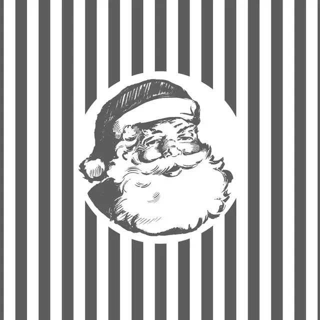 Tischset Weihnachtsmann Streifen