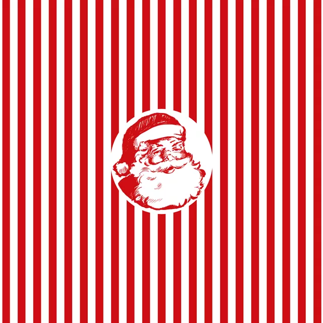 Kissen Weihnachtsmann Streifen Rot