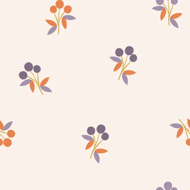 Servietten Beerenzweige Muster | Herbstliches botanisches Design