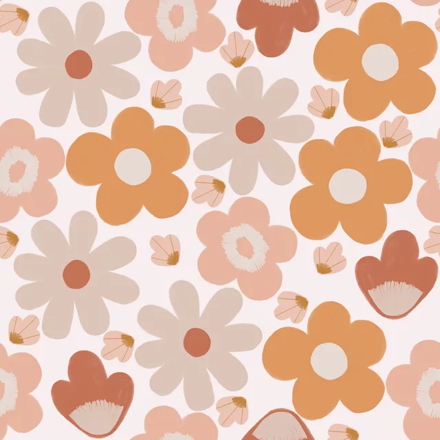 Tischdecke Terracotta Flowers