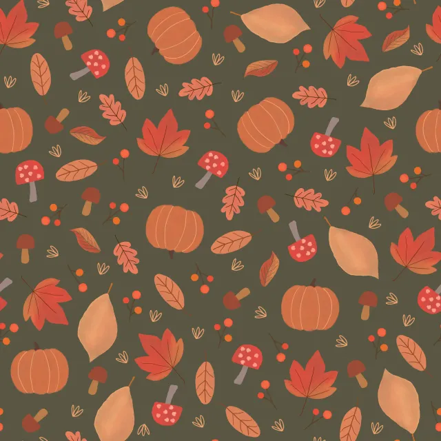 Servietten Watercolor Herbst Dunkel