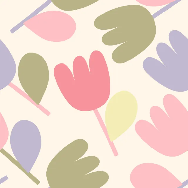 Kissen Abstraktes Tulpen Muster