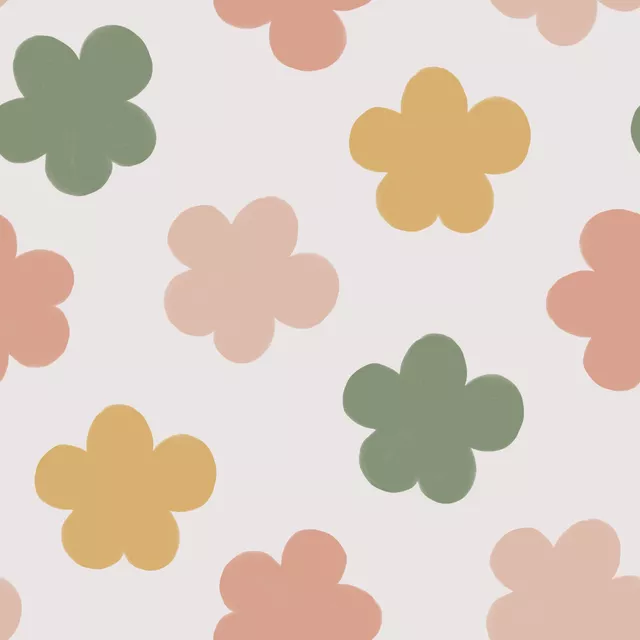 Tischset Green Yellow Pink Daisies