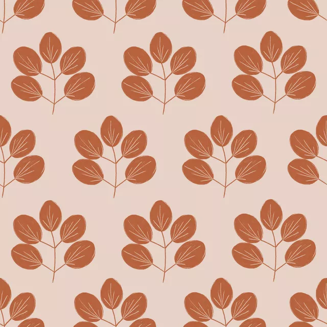 Kissen Terracotta Leaves
