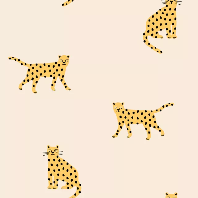 Bettwäsche Muster Leoparden Gelb