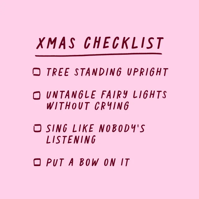 Tischset Checklist Weihnachten