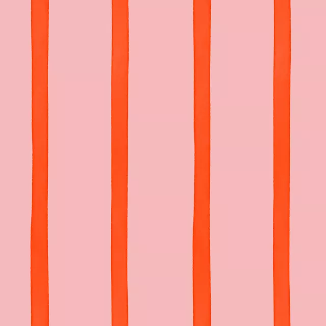 Kissen Streifen Orange & Rosa