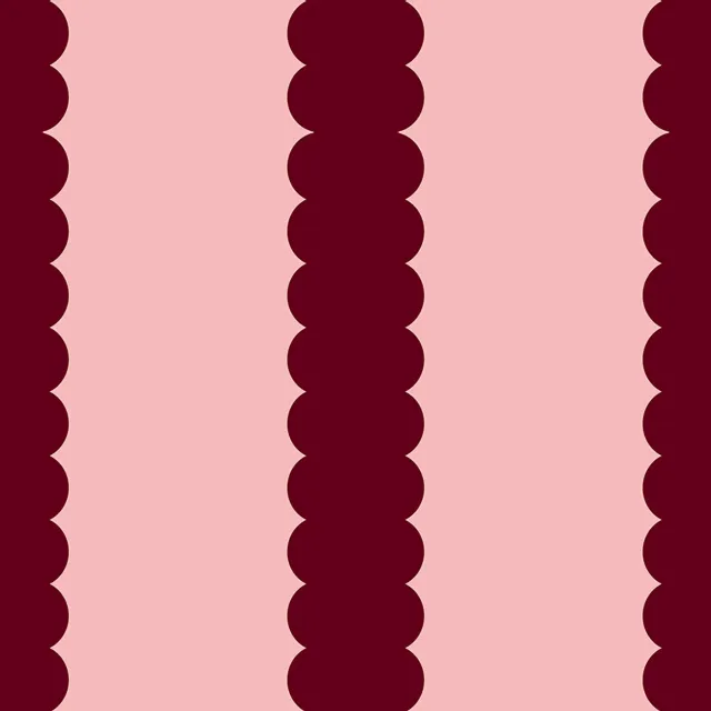 Tischdecke Bubble Stripes Rosa & Bordeaux