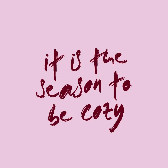 Sitzkissen Typo "cozy season"