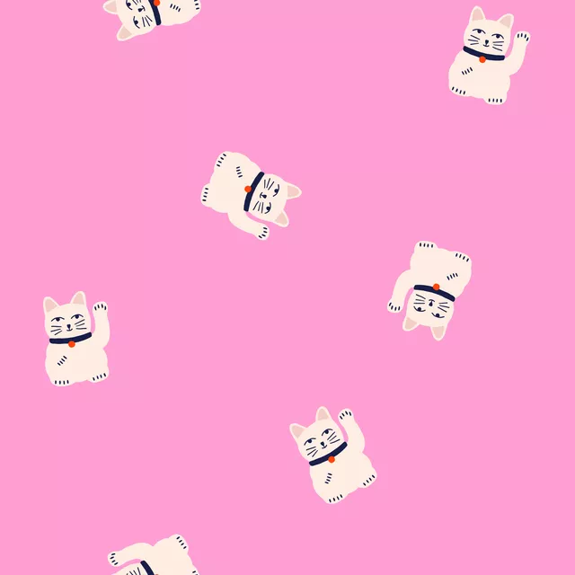 Bankauflage Winkekatze Maneki Neko AOP