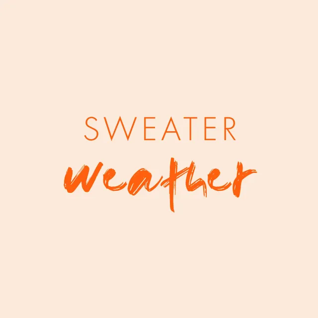 Bankauflage Typo "Sweater Weather"