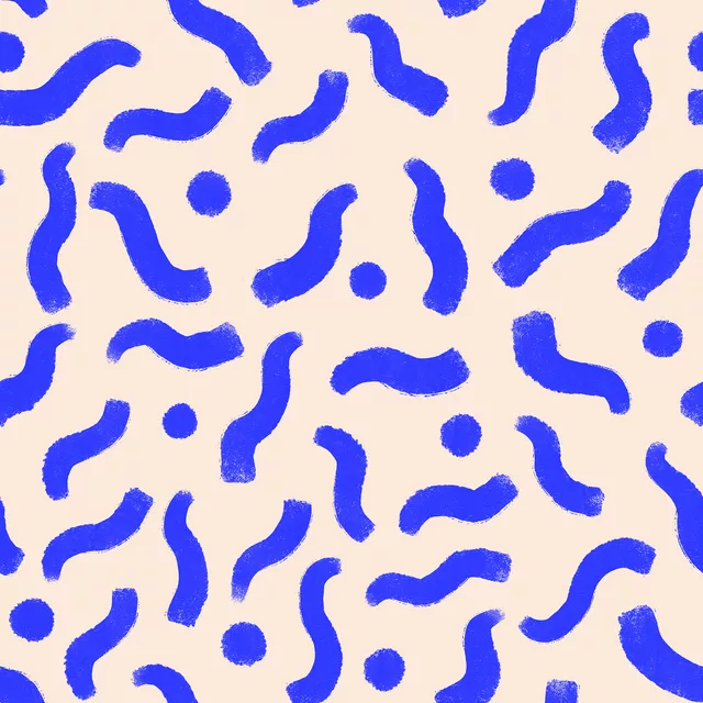 Bodenkissen Wellen Blau
