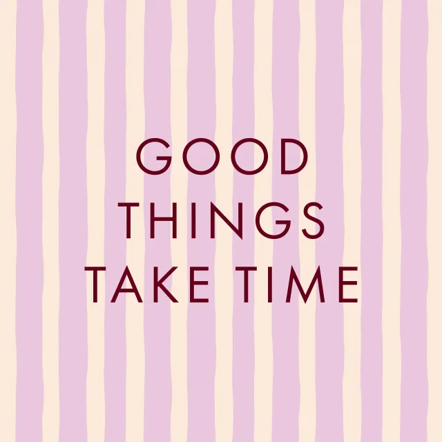 Geschirrtücher Typo Streifen "Good Things take Time"