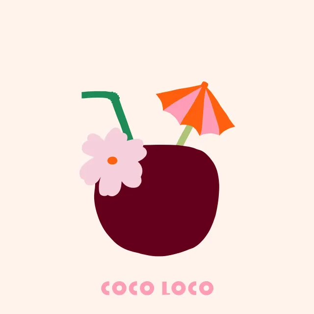 Kissen Kokosnuss Cocktail Coco Loco