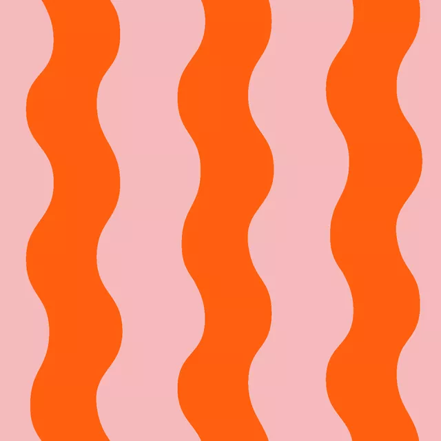 Bodenkissen Wellen rosa orange