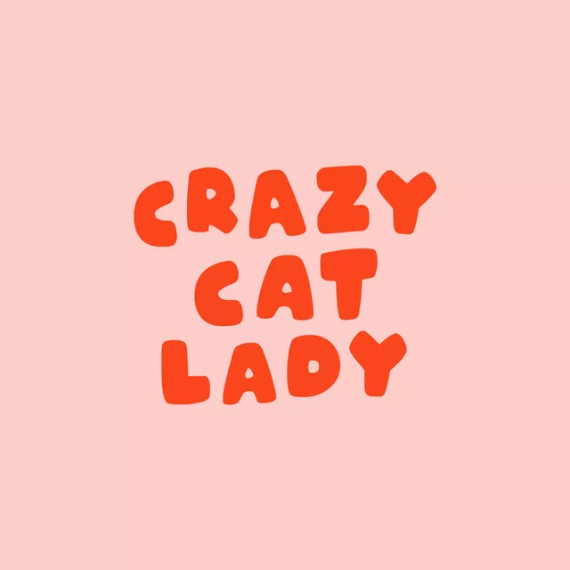 Kissen Typo Crazy Cat Lady