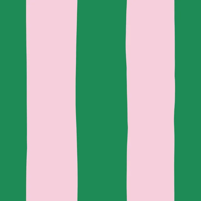 Kissen Streifen Grün Rosa