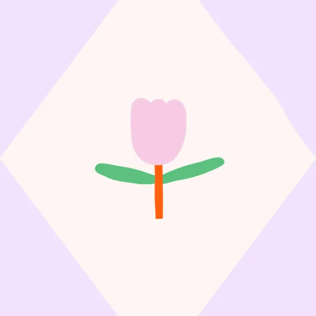 Bettwäsche Muster Raute mit Tulpe