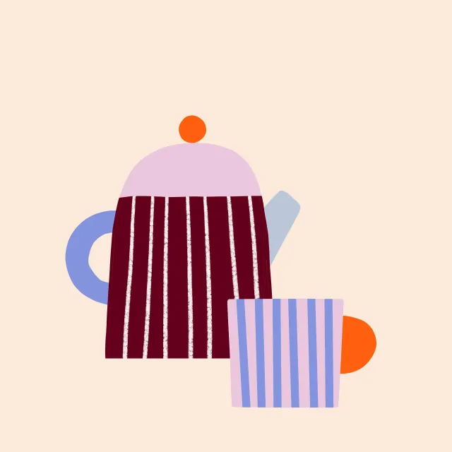 Kissen Teekanne & Tasse